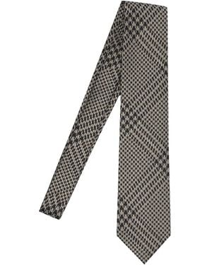 Tom Ford Check Tie - Gray