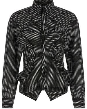 Junya Watanabe Polka Dot Shirt - Black