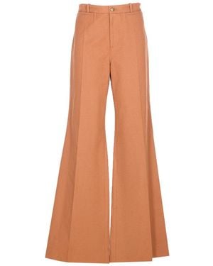 Chloé High-Rise Flared Pants - Brown
