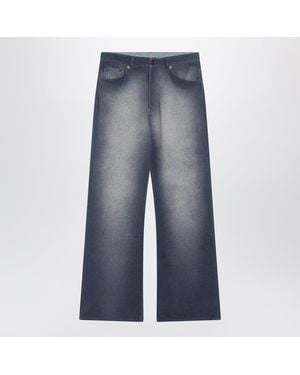 Acne Studios Mélange Cotton Fleece Pants - Blue