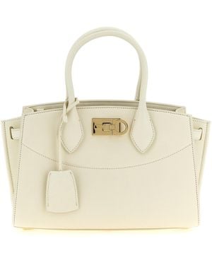 Ferragamo 'New Studio Soft (M) Handbag - Natural