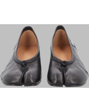 Maison Margiela Ballerina Tabi H30 Leather Shoe - Gray