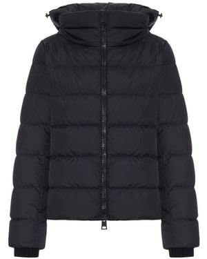 Herno Short Down Jacket With Hood - Blue