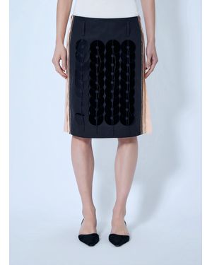 Marni Appliquéd Midi Skirt - Blue