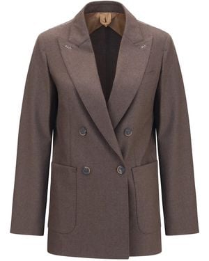 Max Mara Cloruro Double-Breasted Blazer - Brown