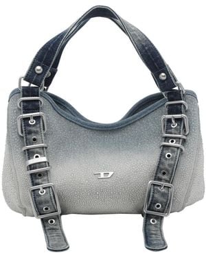DIESEL Small D-One Top Handle Bag - Gray