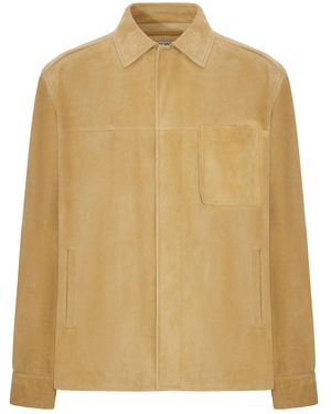 Loewe Suede Lambskin Overshirt - Natural