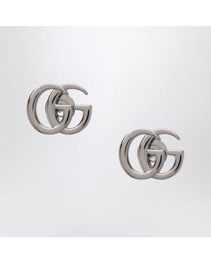 Gucci Tone Gg Marmont Brass Earrings - Metallic