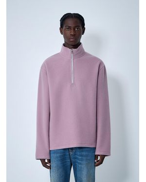 Rier Zip-Up Fleece Sweatshirt - Purple