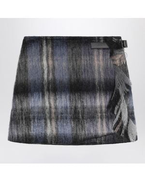 Loewe Checked Mini Skirt - Black