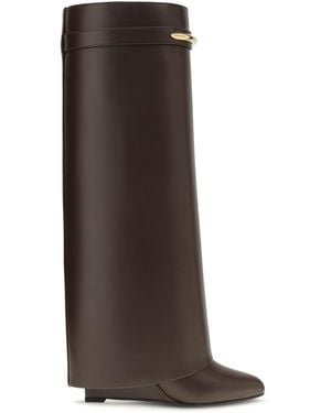 Givenchy Leather Shark Boots - Brown
