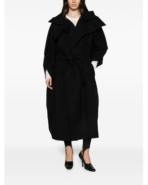 Issey Miyake Wool Long Coat - Black