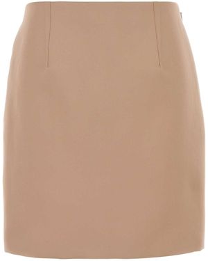 Chloé Powder Satin Mini Skirt - Natural