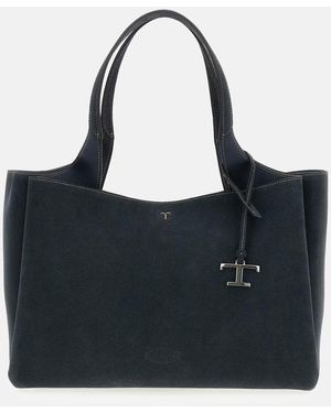 Tod's Medium Apa Double Handle Bag With Pendant - Black