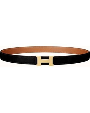 Hermès And H Buckle & Reversible Leather Strap 24 Mm Belt - Brown