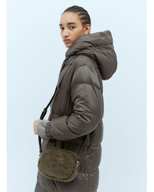 Max Mara Wool-Silk Blend Teddy Camera Bag - Gray