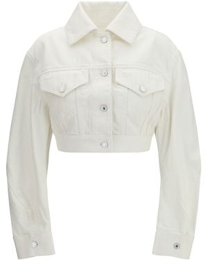 Givenchy Cocoon Reversed-Effect Raw Denim Jacket - White