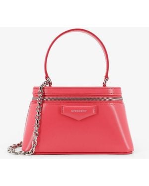 Givenchy Antigona Vanity Bag Leather Crossbody Bag - Red