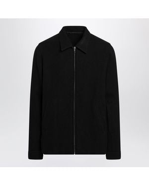 Rick Owens Wool Zip-Up Jacket - Black