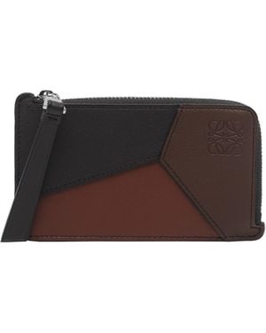 Loewe Puzzle Coins And Cards Holder - Brown