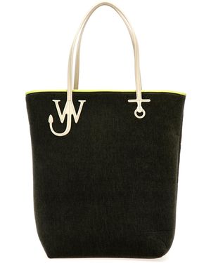 JW Anderson Off-white Stretch Anchor Canvas Tote in Black
