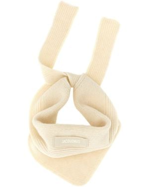 Jacquemus 'Le Chale Gros-Grain' Bandana - Natural