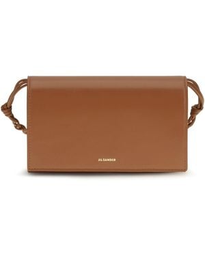 Jil Sander Wallet Tangle Calf Leather - Brown