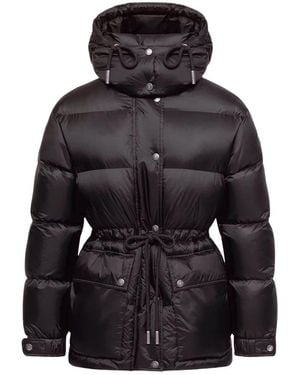 Moncler Sesie Midi Hooded Puffer Coat - Black