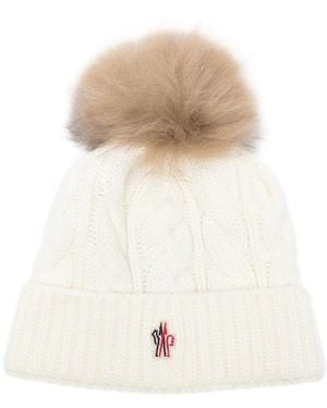 Moncler Neutrals Hats - White