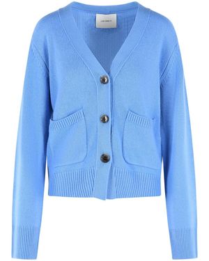Lisa Yang 'Danni' Light Cashmere Cardigan - Blue