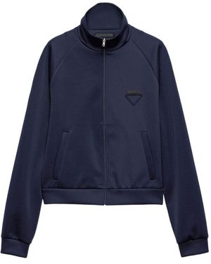 Prada Zipped Sweatshirt - Blue