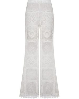 Zimmermann Aster Embroidered Pants - White