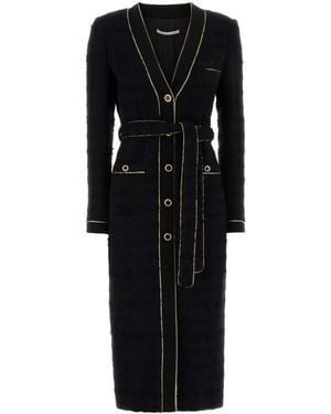 Alessandra Rich Boucle Coat - Black