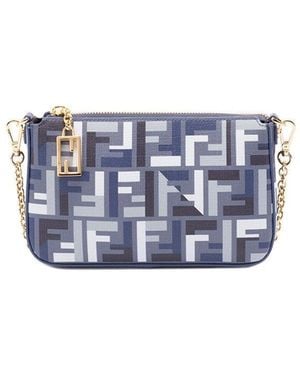 Fendi 'Ff Baguette' Pouch - White