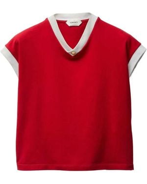 Versace Stretch Cotton Jersey T-Shirt - Red