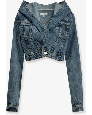 Alaïa Hooded Denim Jacket - Blue