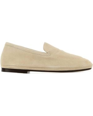 Lemaire Sand Suede Loafers - White