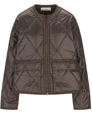 Celine Quilted Nylon Jacket - Brown