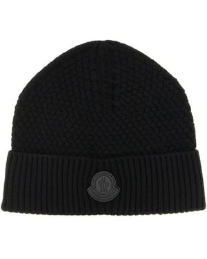 Moncler Basket Stitch Beanie - Black