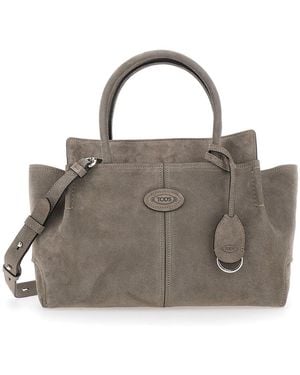 Tod's Handbag 'Shopping Di Bag Small' With Leather Details For - Metallic