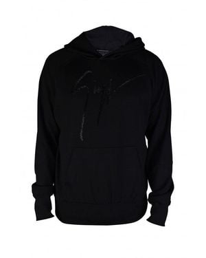 Giuseppe Zanotti Crystal Logo Embellished Sweatshirt - Black