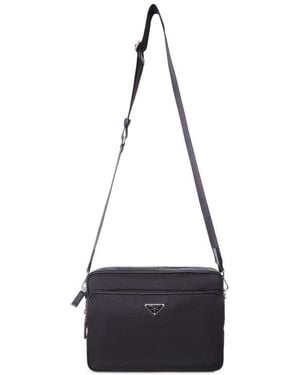 Prada Re-Nylon And Leather Shoulder Bag - White