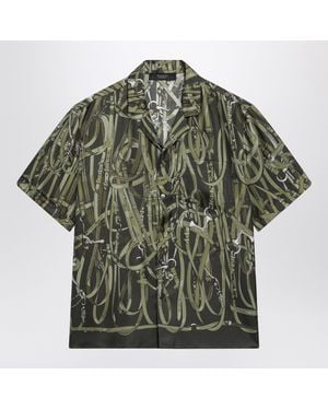 Gucci Dark Silk Bowling Shirt - Green