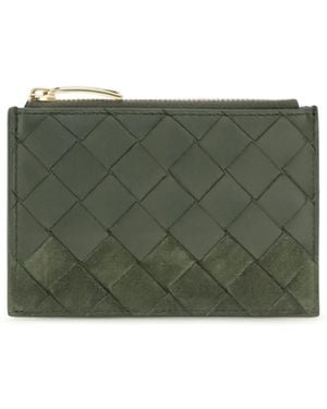 Bottega Veneta Intrecciato Zip Cardholder - Green