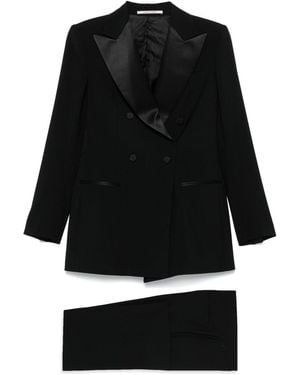 Tagliatore Wool Double-Breasted Suit - Black