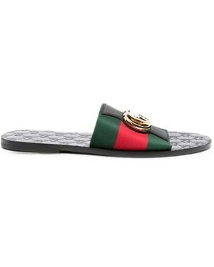 Gucci Riviera Slide Sandals - White