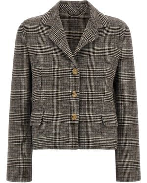 Ermano Scervino Ermanno Scervino Blazer Cropped Check - Black