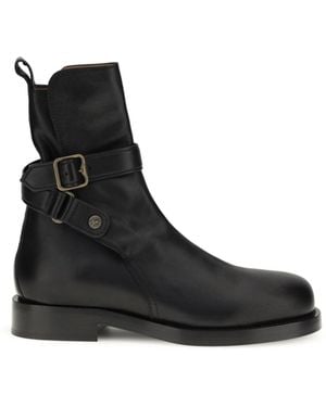 Burberry Buckle Ankle Boots - Black