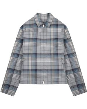 Dior Zippered "Check" Shirt - Blue