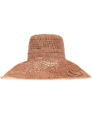 Chloé Chic Raffia Hat For - Brown